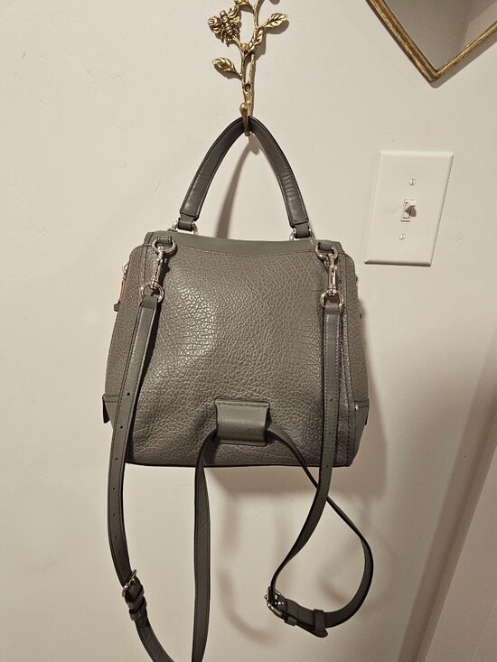 COACH Faye Convertible Backpack F30525 Heather Gray Leather